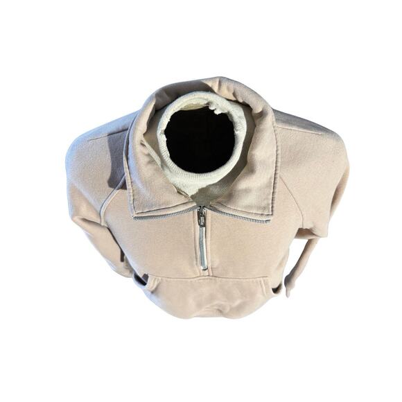 Automet Women’s Half Zip Fleece Pullover Sweatshirt Beige Sherpa Lined XS - Picture 3 of 5